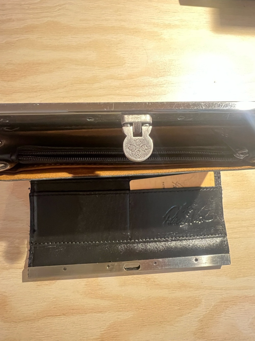 Patricia Nash Tooled Black Floral-Embossed Leather Wallet - Picture 6 of 9